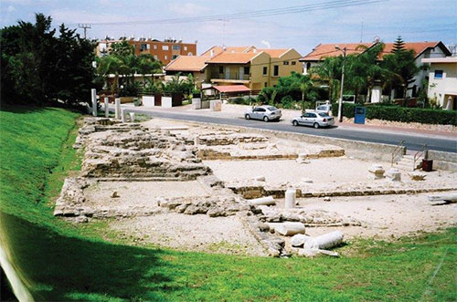 שרידי כנסייה הביזנטית רחוב צבי סגל אשקלון